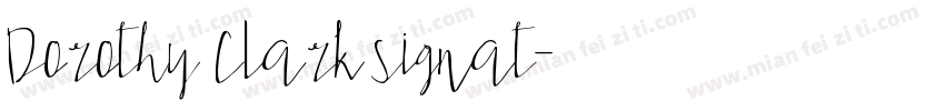 Dorothy Clark Signat字体转换